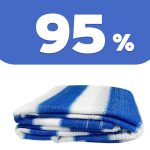 Сітка затіняюча біло-синя 95%