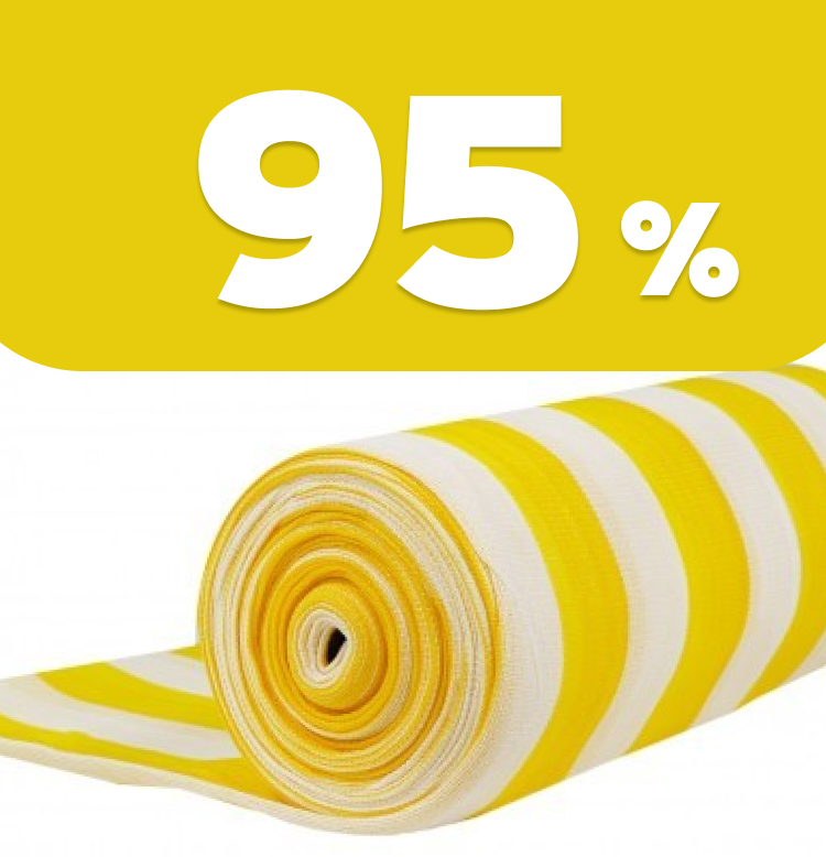 Сітка затіняюча біла-жовта 95%