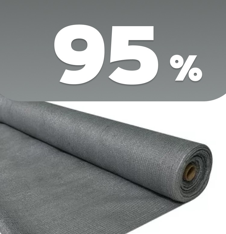 Сітка затіняюча 95% срібна